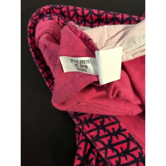 VINEYARD VINES Hot Pink/Navy Anchor Corduroy Slim Straight Ankle Pants - Size 4 - Picture 8 of 13